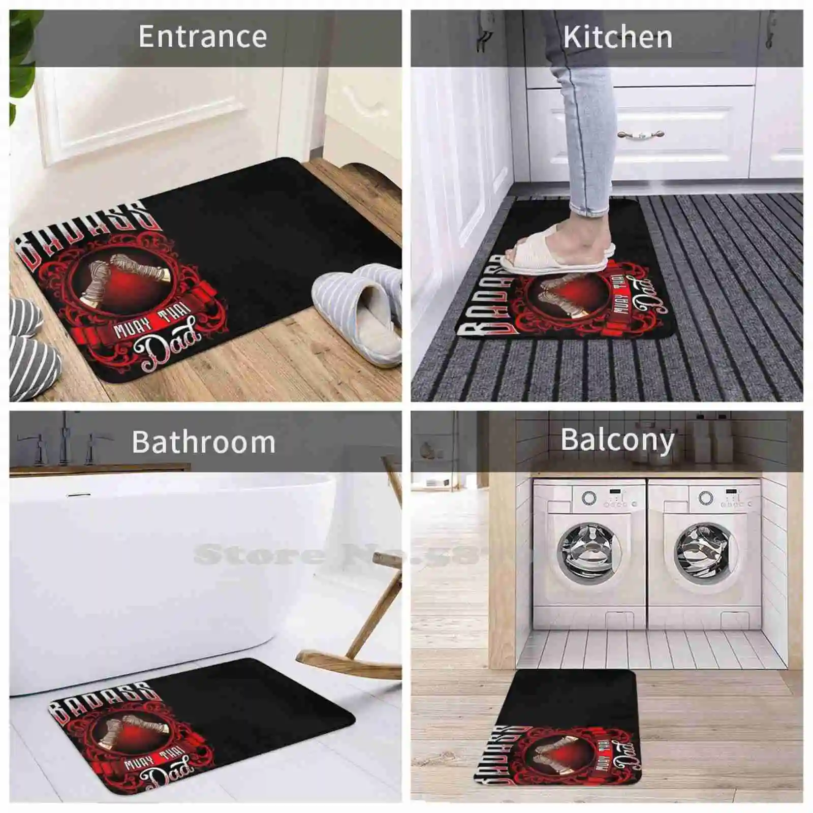 Бадзас Муай Тай папа Смешанные боевые искусства удобный дверной коврик для ног