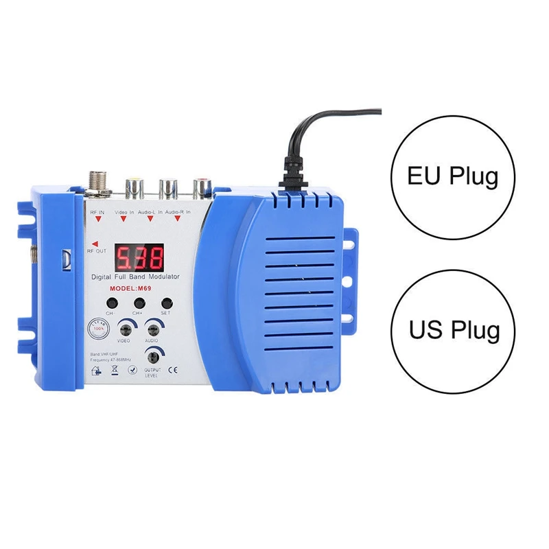Профессиональный цифровой Vhf Uhf Rf модулятор Av к Avto ТВ конвертер адаптер