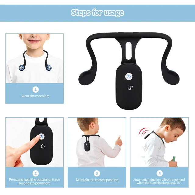 Smart Posture Corrector Device Realtime Monitoring Correct Posture Sitting Straighten Back For Adult Kid Back Posture Corrector 6