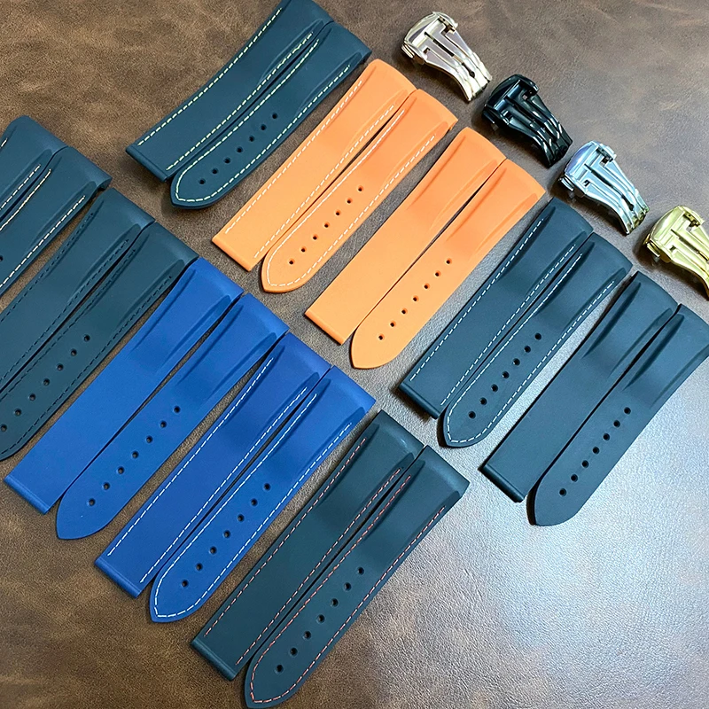 Ремешок силиконовый резиновый для наручных часов &quotГамильтон хаки&quot серфинга