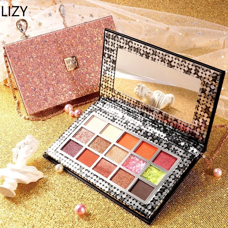 

LIZY макияж Пигмент глазурованные тени для век Палитра Красочные Тени блестящие с высокой легкостью мерцающие матовые тени для век Палитра Косметика