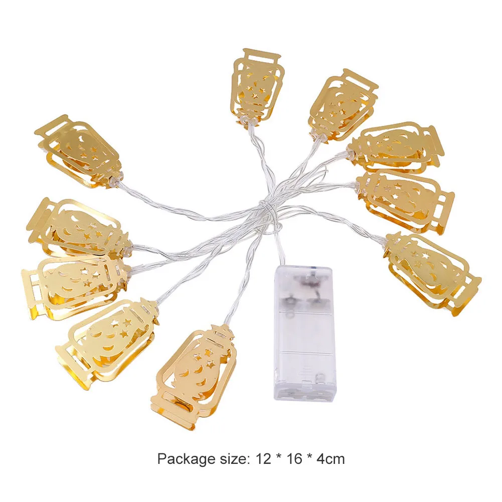 

10 LED Ramadan Festival String Lights Eid Mubarak Kerosene Shape Lamp Decor