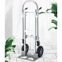 portable aluminum alloy logistics cart trolley cart flat shopping cart trailer folding cart can bear 250kg or 350kg