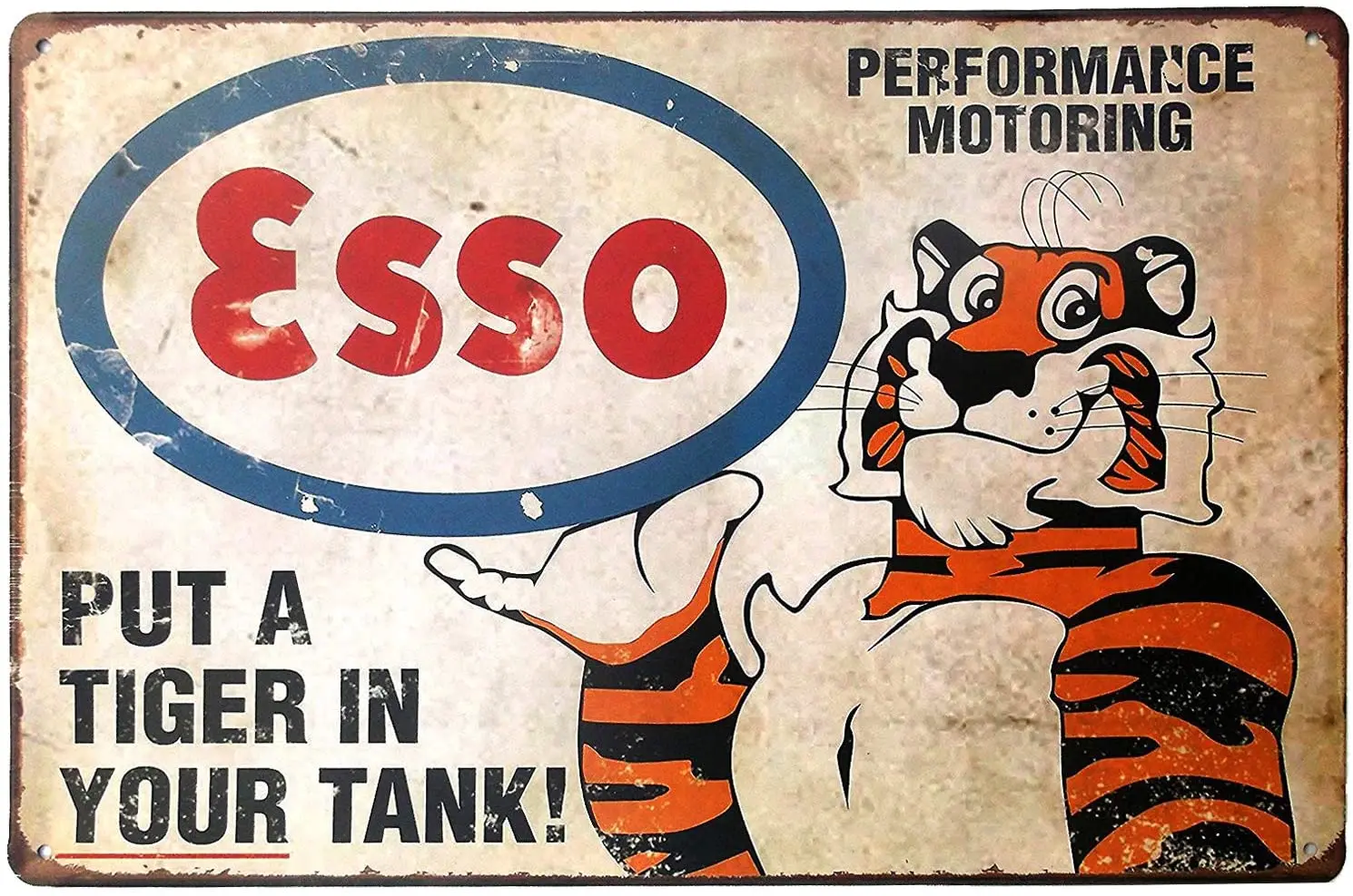 

ARTCLUB Put A Tiger In Your Tank Fun Saying Metal Tin Sign, Vintage Poster Plaque Gas Station Garage Home Wall Decor