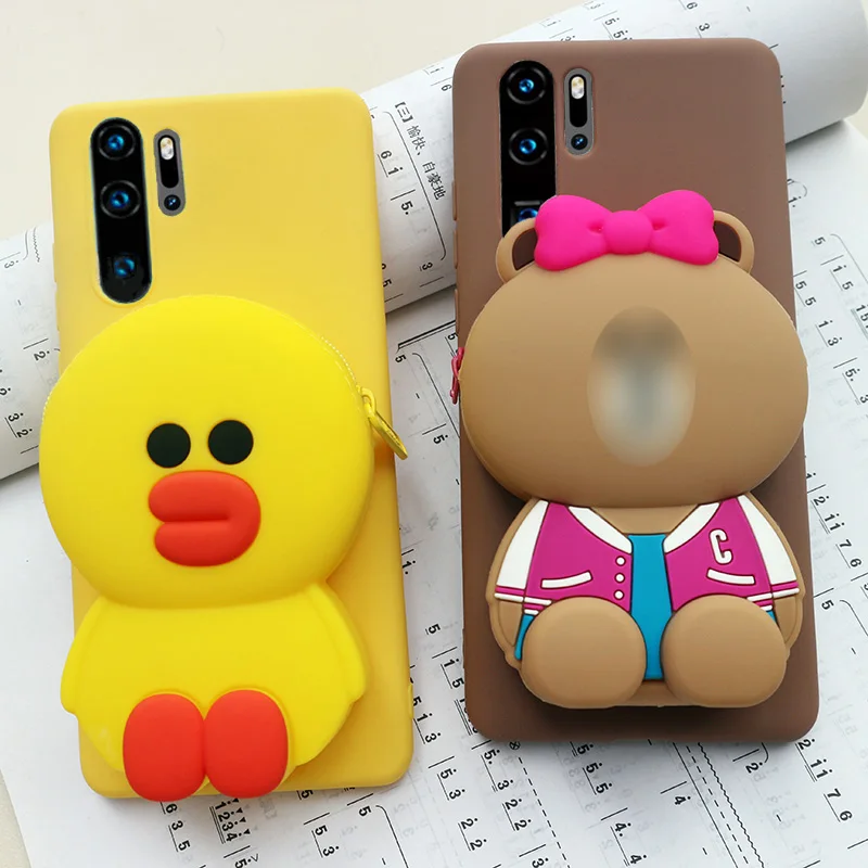 FAYDAI для Huawei P30 Lite чехол 3D милый мультяшный кошелек телефона Pro P 30 Чехол Мягкий ТПУ