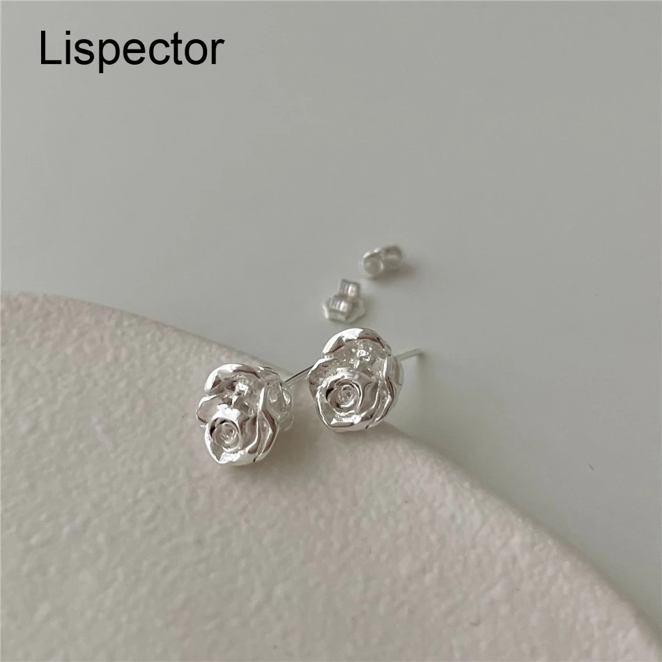 

Женские серьги-гвоздики из серебра 925 пробы, с розой