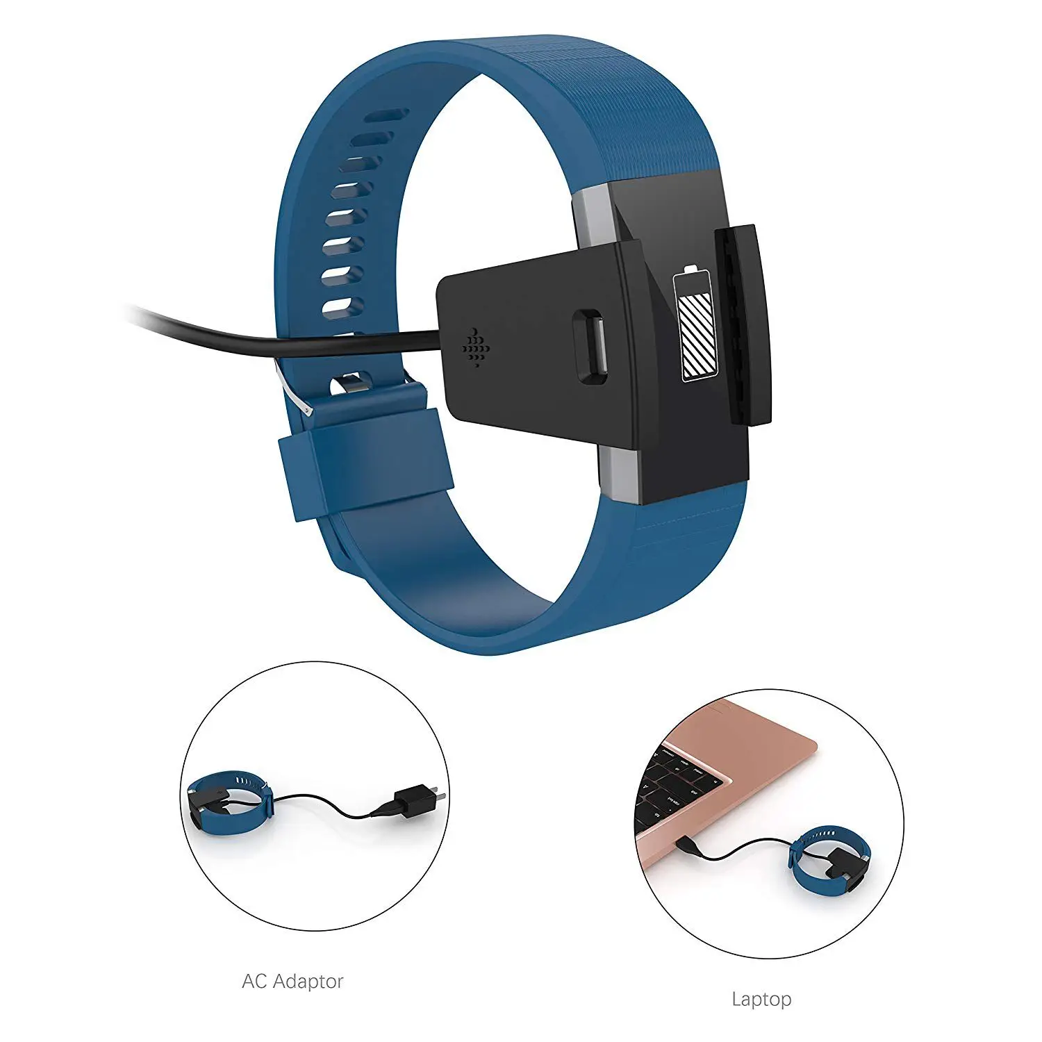 Зарядное устройство для Fitbit Charge 2 шт. Сменные USB зарядные кабели с кабелем Cradle Dock