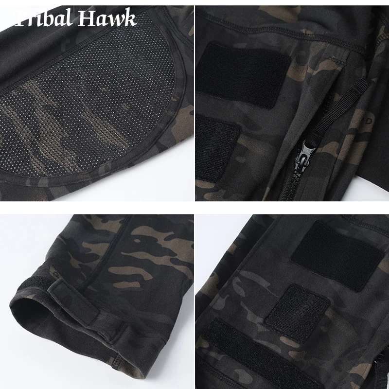 Футболка мужская камуфляжная тактическая эластичная дышащая рубашка в стиле