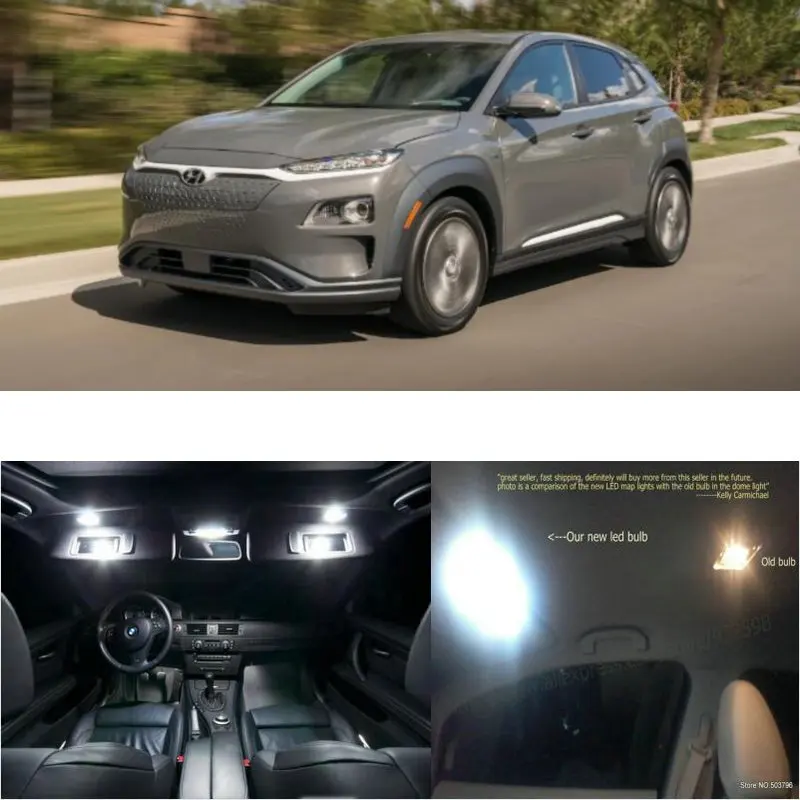 

Led interior lights For Hyundai Kona 2020 14pc Led Lights For Cars lighting kit automotive bulbs Canbus