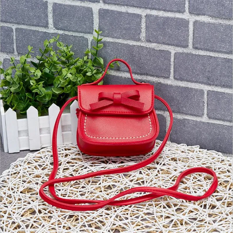 

Children Small Square Bag Bow Messenger Bag Fashion Cute Portable Little Girl PU Shoulder Bag Bolso Mujer Shoulder & Handbags
