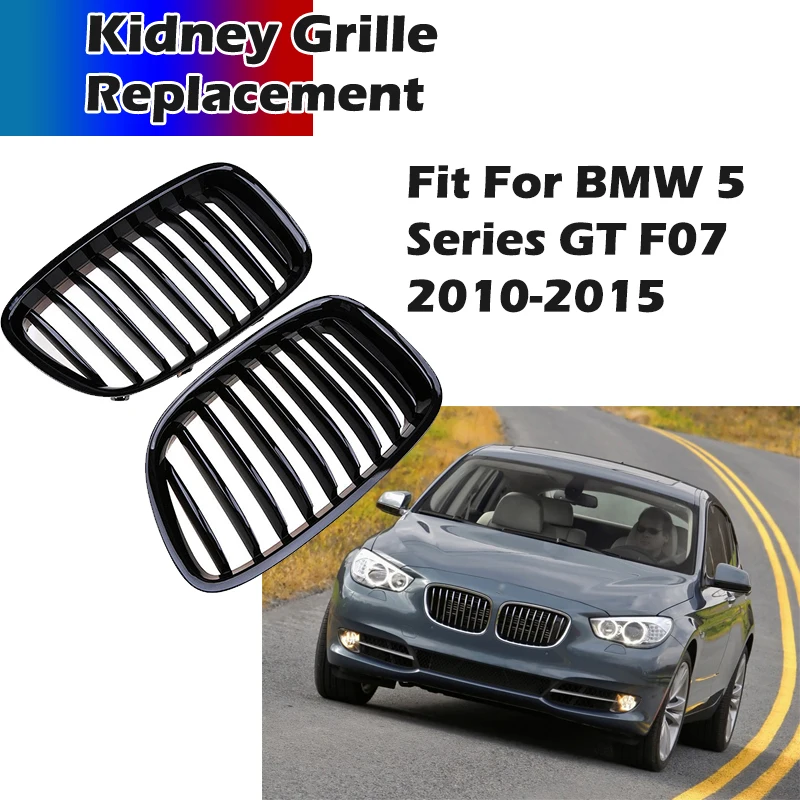

Передняя решетка для капота, Черная решетка для BMW 5 серии GT F07 2010-2015, автомобильные аксессуары, запасная часть