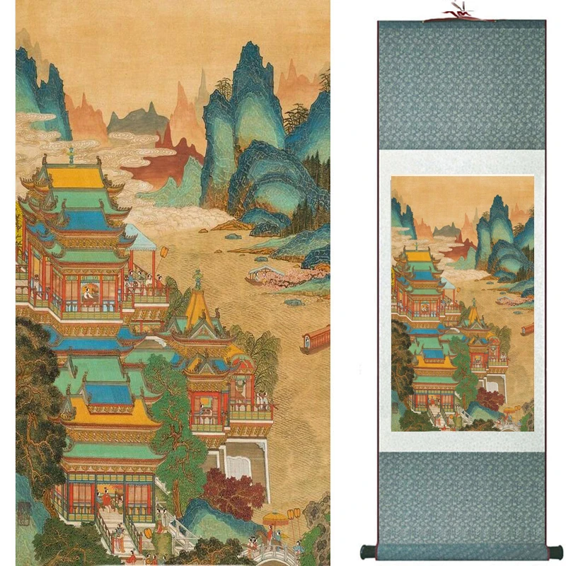 

Старинный модный Живописный пейзаж Китайская традиционная художественная живопись Китайская чернильная краска 2019082210