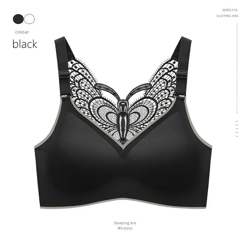 

4XL Big Size M Bras For Women Butterfly Beautiful Back 3XL 5XL Seamless Tops BH Sexy Bralette Padded Big Breast Chest Brassiere