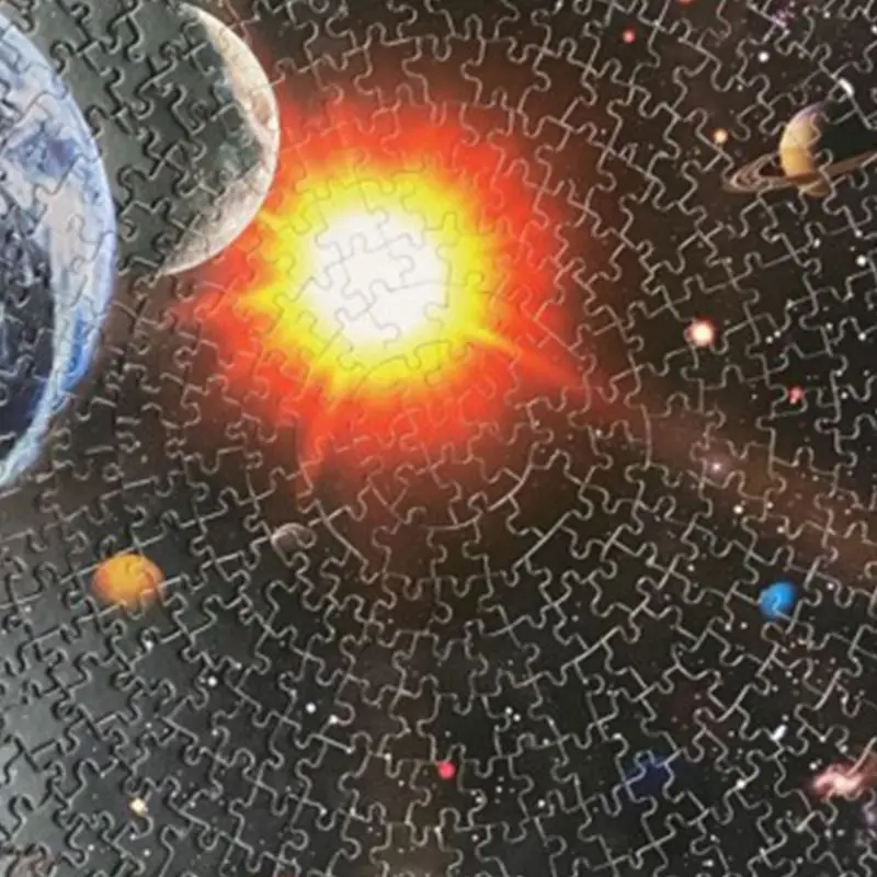 

1000 Pieces Blocks Round Puzzle Space Universe Circular Jigsaw Intellectual Toy