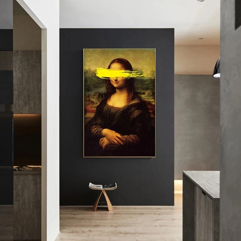 Mona Lisa by Leonardo da Vinci Reproduction Famous Oil Painting on Canvas Art Posters and Prints Wall Picture for Living Room | Дом и сад