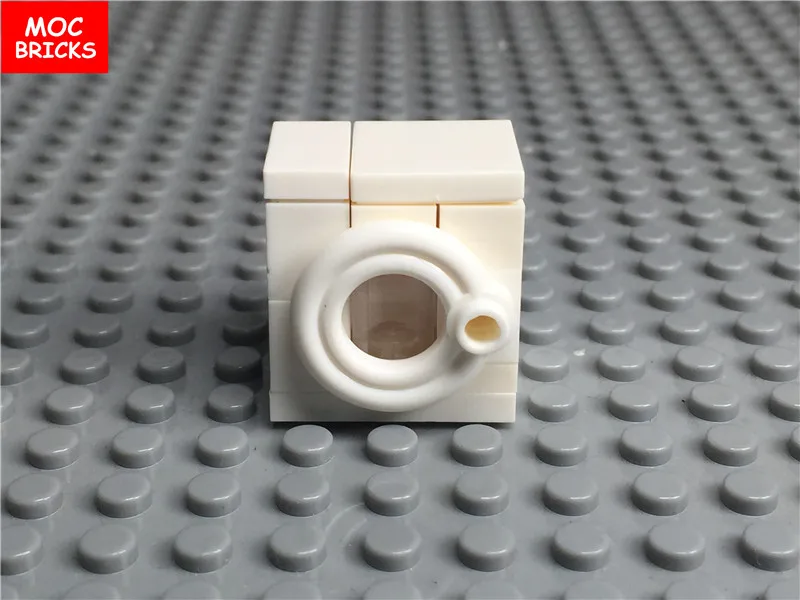 Кубики MOC DIY Набор белая стиральная машина семейная экшн фигурка электрическое