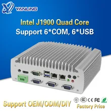 Мини ПК Yanling промышленный без кулера процессор Intel Celeron J1900 Quad Core