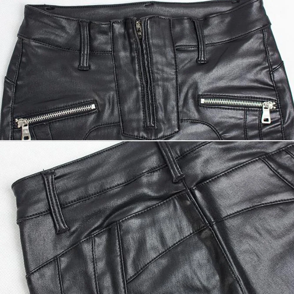 

Winter Women Pu Leather Pants Black Sexy Stretch Bodycon Trousers Women Punk Style High Waist Long Casual Pencil Pants