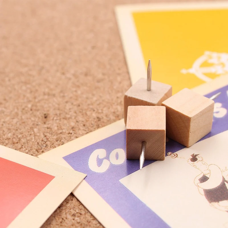 60 шт квадратные деревянные декоративные штифты деревянная головка и стальная