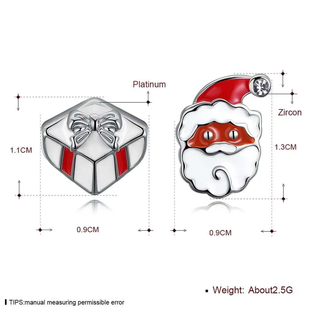 Доступно 3 цвета изысканные уникальные женские серьги гвоздики в рождественском