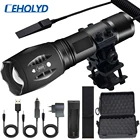 Ceholyd 5 режимов zoom светильник вспышка подсветка light flash светильник 18650 батарея водонепроницаемый охотничий свет тактический светодиодный фонасветильник велосипесветильник