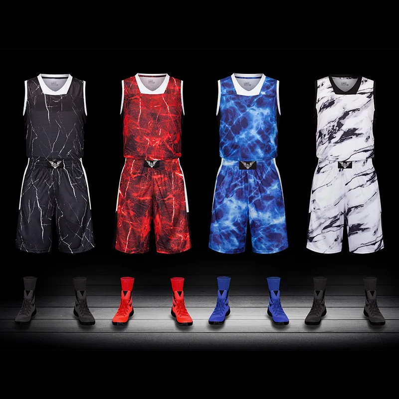 DIY Customized Men Basketball Set Uniforms kits Big Size Sweat absorption Jerseys Sports Suits Training for students | Спорт и