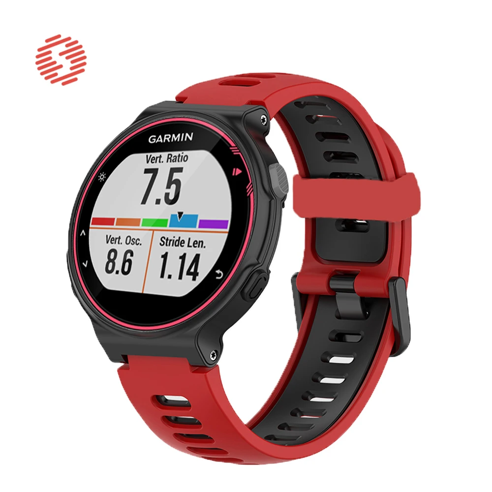 Ремешок ShengOne для часов Garmin Forerunner Series 220 230 235 620 630 735XT мягкий силиконовый сменный
