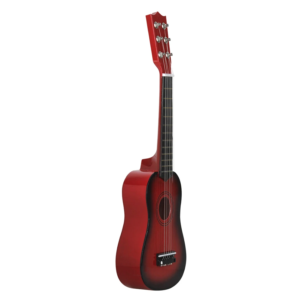 

Kids Mini Guitar Educational Toy Gift Ukulele Wood 6 Strings Musical Instruments for Music Lovers Playing Accessories