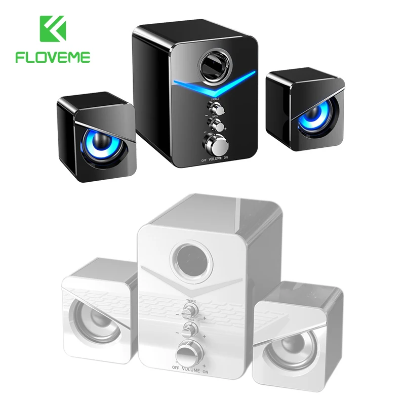 

FLOVEME Wired Bluetooth Speaker Combination Loudspeaker Home Theater Subwoofer Music Player Adjustment Speakers For Laptop Phone