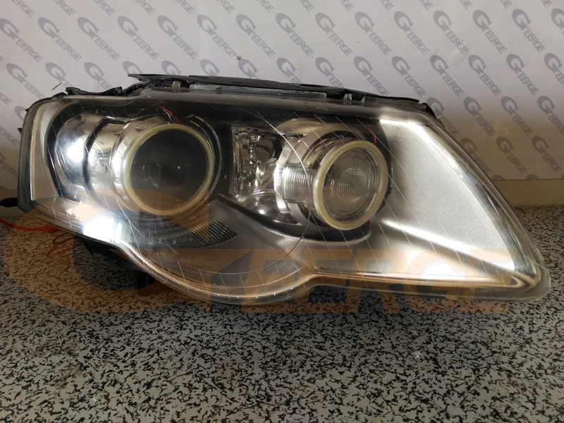 Для Volkswagen VW Passat B6 Magotan 2005 2010 ксеноновый головной светильник отличный COB led angel eyes halo