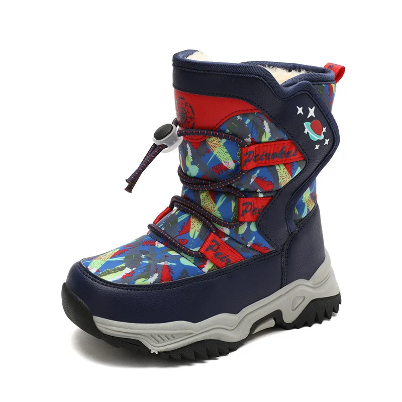 

YISHEN Children Boots Winter Shoes Kids Boots Warm Fur-Lined Hiking Shoes Anti-Slip Cold Weather Boys Girls Walking Shoe