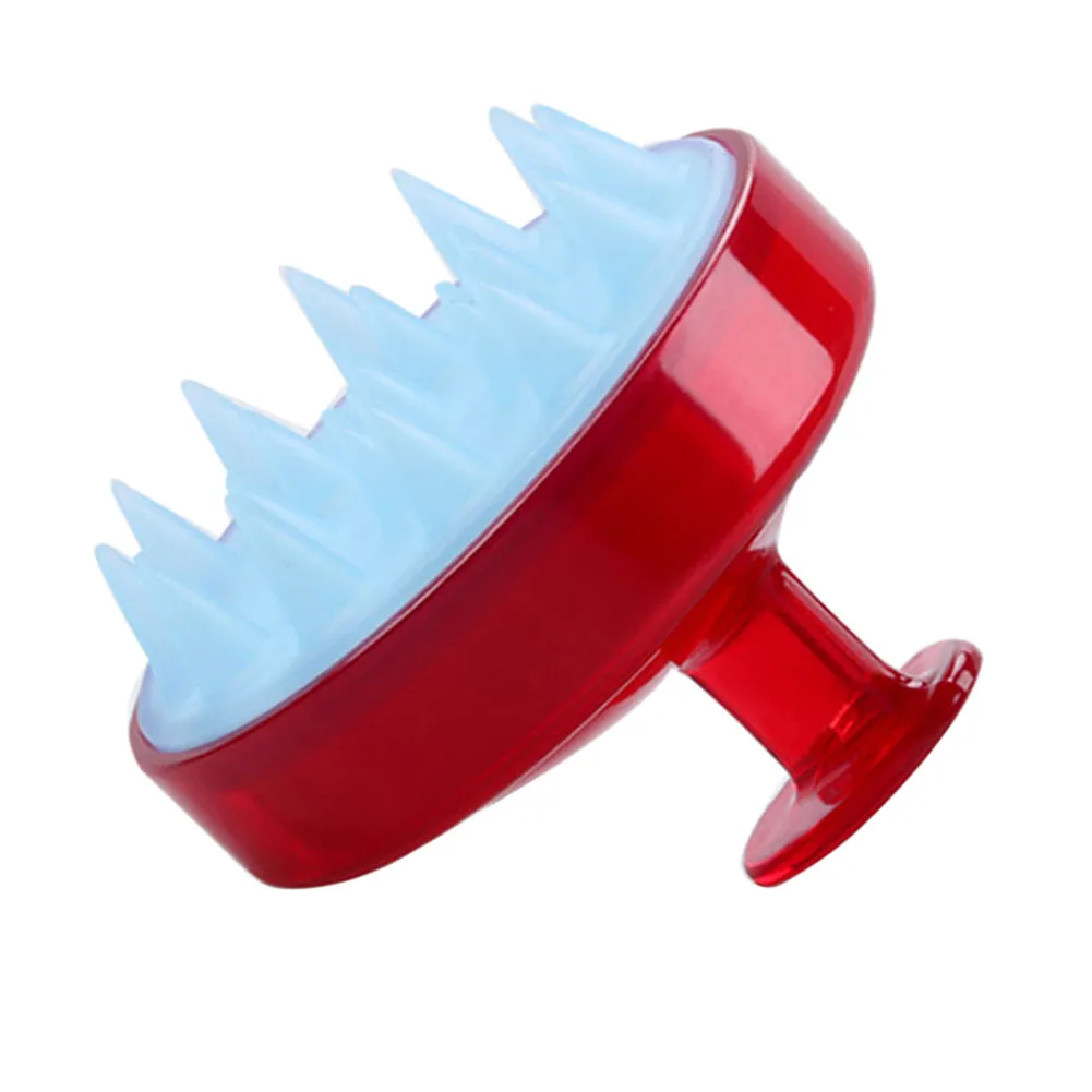 

Spa Massage Brush Silicone Head Body Shampoo Scalp Comb Hair Washing Shower Brush P9