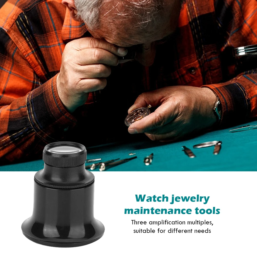 

3-20X Jeweler Watch Repair Magnifier Portable Monocular Magnifying Glass Loupe for Eye Magnifier Lens Watchmakers Jewelry Tools