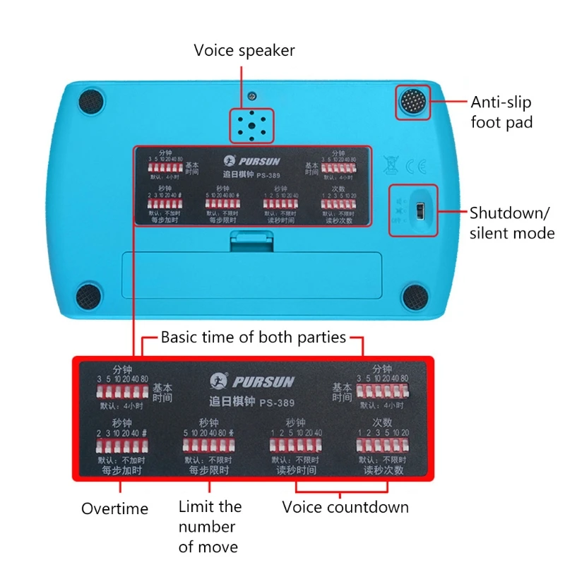 

Advanced Chess Digital Timer Chess Clock Count Up Down Board Game Clock