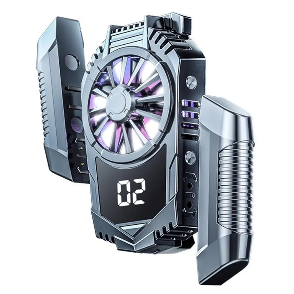 

Wireless Game Cooler For Mobile Phone Radiator Silent Refrigeration Cooler Cooling Heat Dissipation With Full-color RGB Light