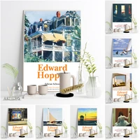 edward hopper exhibition museum poster ground swell art prints office in a small city wall stickers railroad sunset wall decor