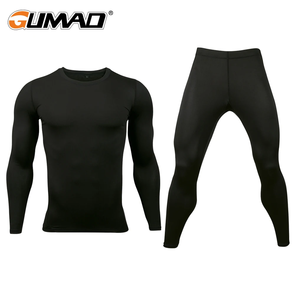 Base Layer Breathable Underwear Compression Pants Shirt Sets Cycling Clothes Stretch Tights Long Johns Sportswear Fitness Men