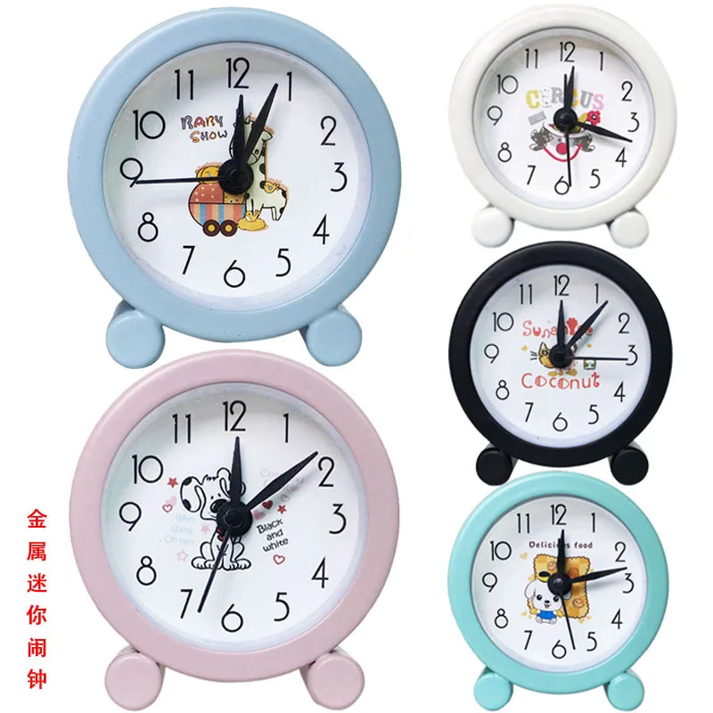 

Cartoon small alarm clock creative novelty mini metal small alarm clock colorful cartoon student children alarm clock