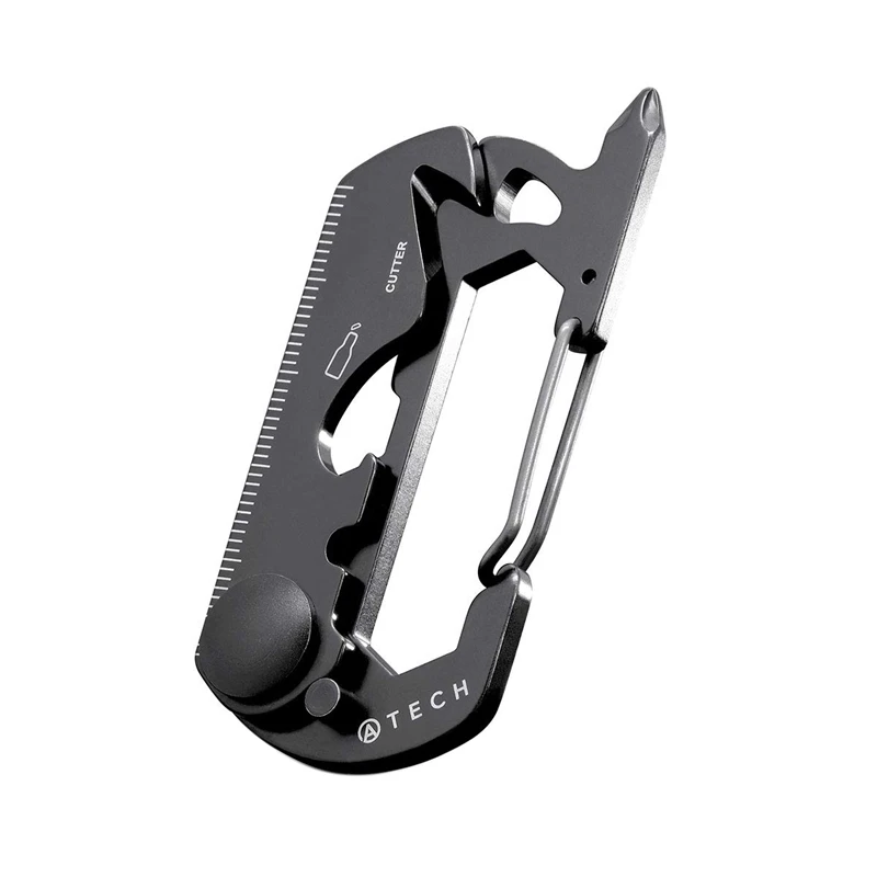 

10-In-1 the Multifunction Wrench Tool Keychain EDC Carabiner, Bottle Opener and Bicycle Tools