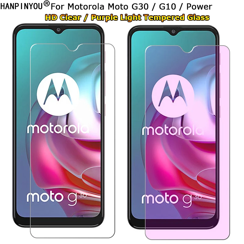 

Для Motorola Moto G30 / G10 / Power Clear / Anti blue Purple Light Ray закаленное стекло для ухода за глазами 9H Премиум Защитная пленка для экрана