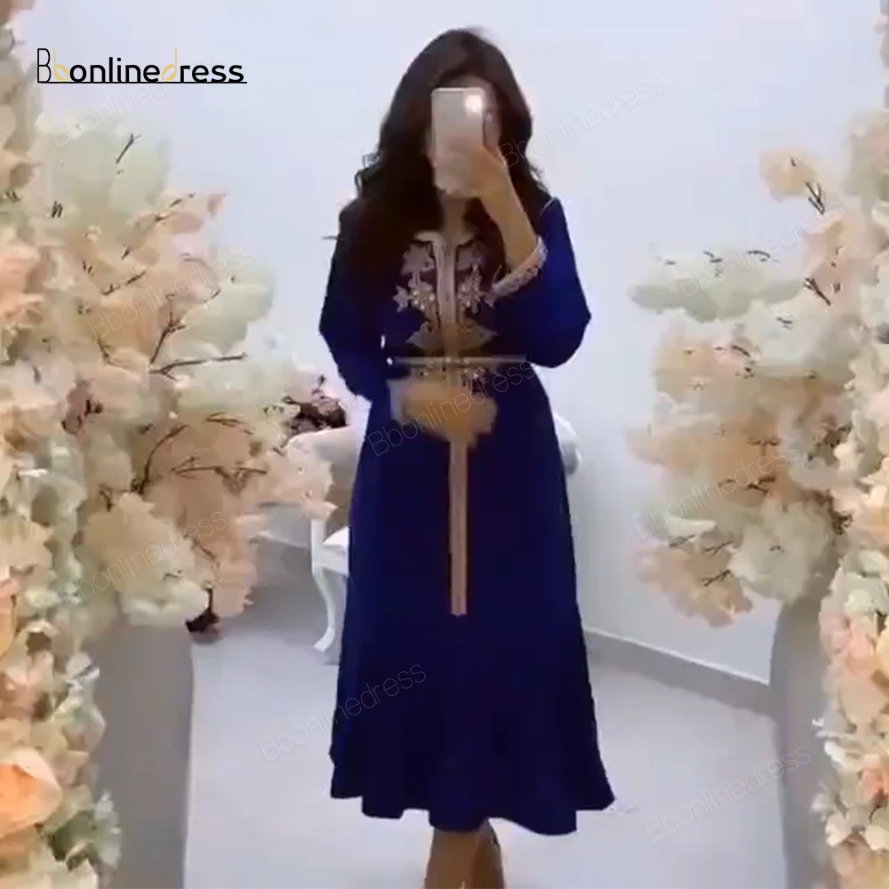Bbonlinedress марокканский кафтан вечернее платье Вышивка Аппликации длинное длинный
