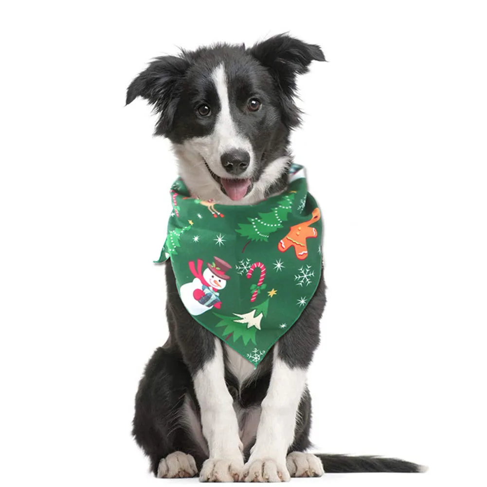 

Рождественский узор слюнявчик платок для собак ювелирные изделия для домашних животных аксессуары для ухода на новый год украшение для веч...