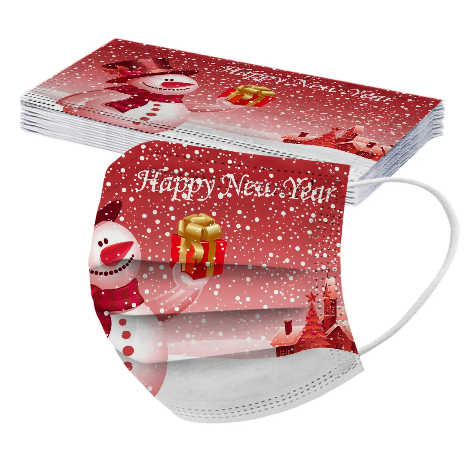 

10pc Adult Chrismas Disposable Face Mask Party Cosplay Mouth Mask Mascarilla Desechable Masque Adultes Mascarillas Mujer d5