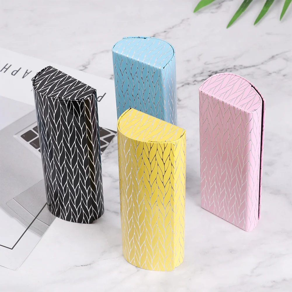 

Hard Glasses Case Spectacle Box Eyeglasses Case For Women Magnetic Closure Hard Leather Glasses Box Sunglasses Case