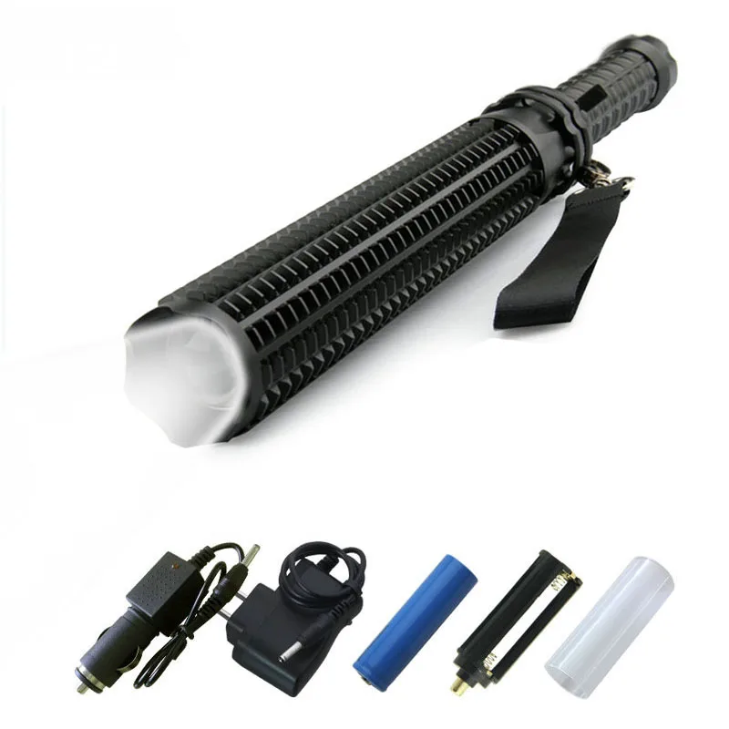 Суперфонарь телескопический бейсбольный для самообороны перезаряжаемый