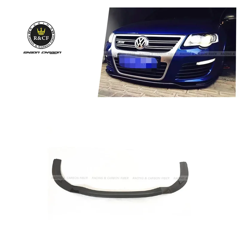 Передний спойлер для VW R36 сплиттер губ передний из углеродного волокна хорошая