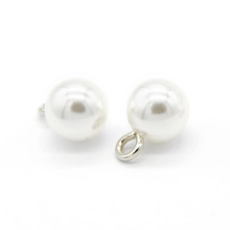 White Pearl Shank Buttons For Scrapbooking Wedding Pendant Buttons Garment Decoration DIY Handmade Girl Accessories Wholesale images - 6