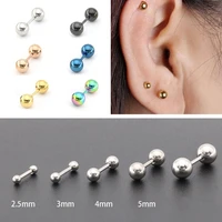 16g ear tragus helix bar ball men women stainless steel barbell daith oreja ring stud earing cartilage ear piercing body jewelry
