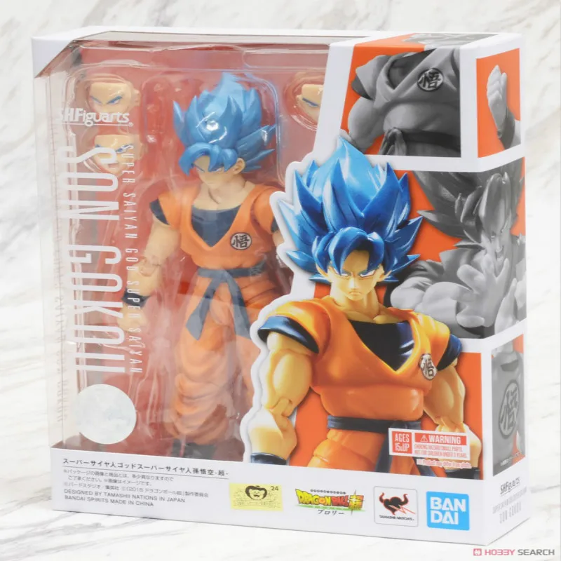 

BANDAI Dragon Ball Z SHF Super Saiyan Son Goku Action PVC Collection Model Toy Anime Figure Toys For Kids