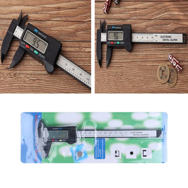 Digital Caliper 4 Inch Electronic Vernier 100mm Calliper Micrometer Ruler Measuring Tool 0.1mm | Инструменты
